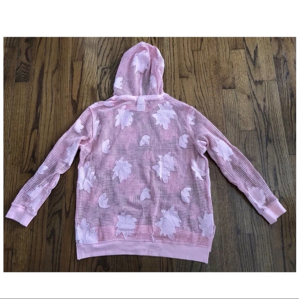Target Art Class Pink Floral Crochet Net Long Sleeve Hoodie Girl’s XL 14-16 - Picture 10 of 10